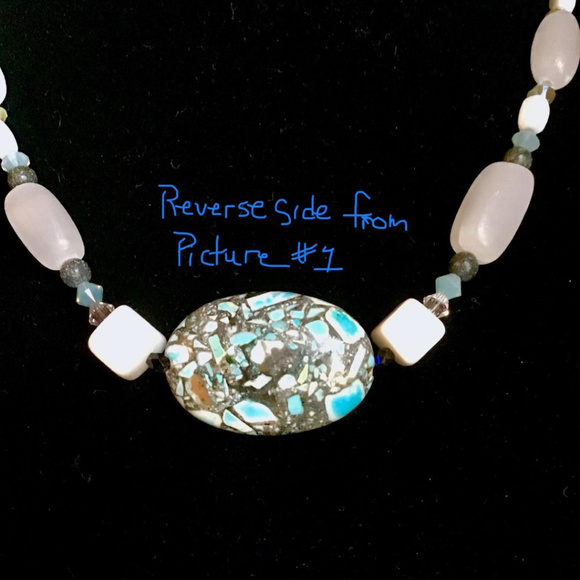 Gemstone & Sterling Choker - Picture 3 of 5